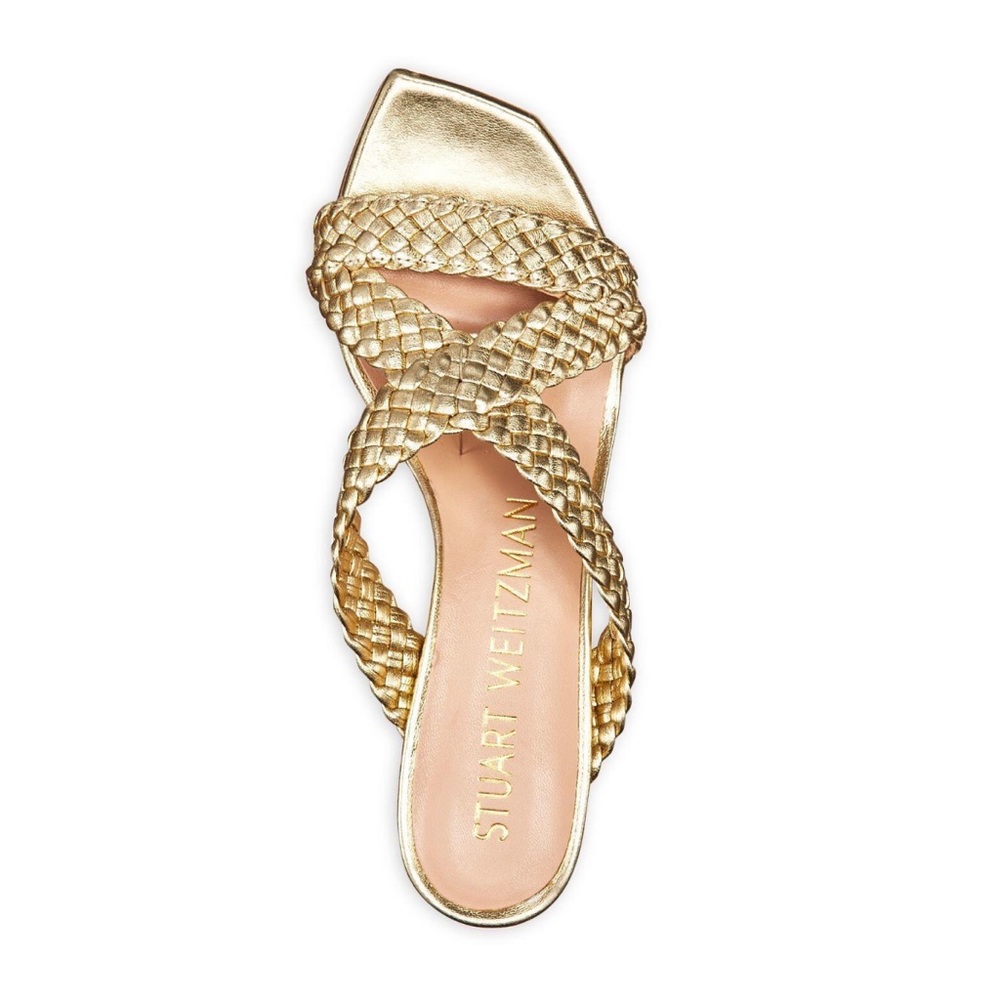 Stuart Weitzman Rosie Block Heel Slide Sandal - G… - image 4